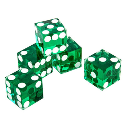 Precizie de 19 mm, acrilic, transparent, cu șase fețe, D6 Casino pentru colțuri drepte ascuțite 5 buc.