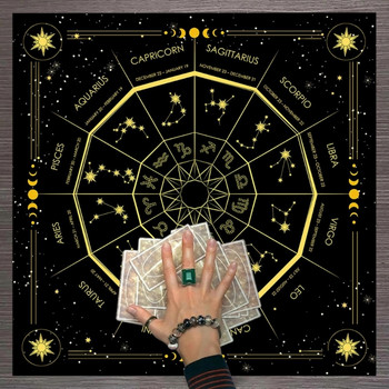 50/60/75 см квадратна фланела Таро олтар кърпа карта настолна игра астрология оракули подложка калъфи за маса карти мат гадателска маса