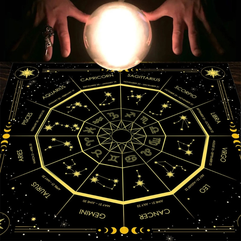 50/60/75 см квадратна фланела Таро олтар кърпа карта настолна игра астрология оракули подложка калъфи за маса карти мат гадателска маса