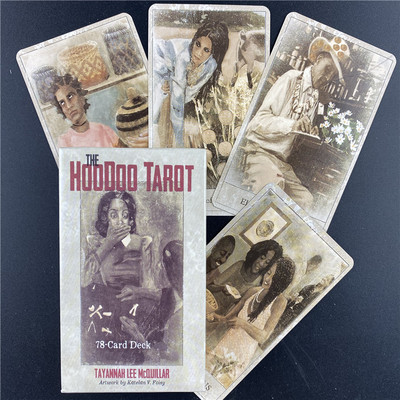 The Hoodoo Tarot Cards angļu versija Oracle zīlēšana Likteņa spēle Klāja Galda spēles Spēļu kārtis ar PDF ceļvedi