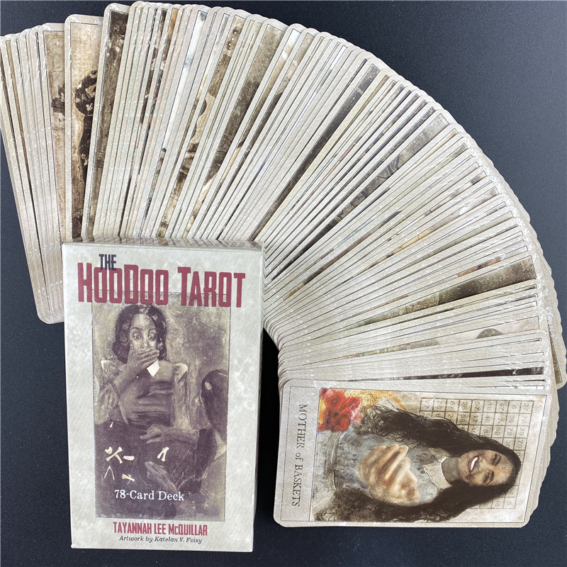 The Hoodoo Tarot Cards angļu versija Oracle zīlēšana Likteņa spēle Klāja Galda spēles Spēļu kārtis ar PDF ceļvedi