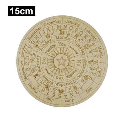 Dreamy Ξύλινη σανίδα εκκρεμούς με Moon Star Divination Energy Carven Πιάτο Θεραπείας Διαλογισμού Βωμού