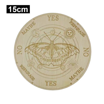 Dreamy Ξύλινη σανίδα εκκρεμούς με Moon Star Divination Energy Carven Πιάτο Θεραπείας Διαλογισμού Βωμού