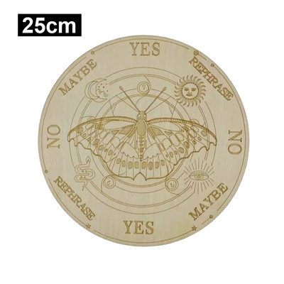 Dreamy Ξύλινη σανίδα εκκρεμούς με Moon Star Divination Energy Carven Πιάτο Θεραπείας Διαλογισμού Βωμού