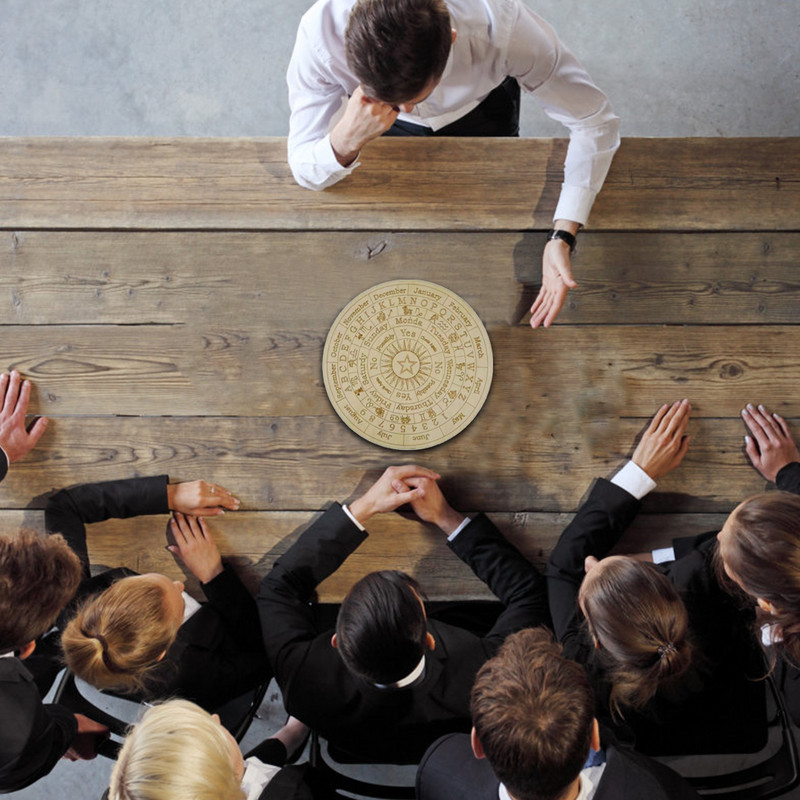 Dreamy Ξύλινη σανίδα εκκρεμούς με Moon Star Divination Energy Carven Πιάτο Θεραπείας Διαλογισμού Βωμού