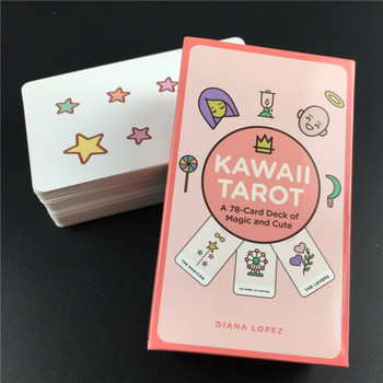 Kawaii Tarot Cards Сладки детски карти за настолни игри Пълен английски PDF Семейни партита Игри с карти за маса