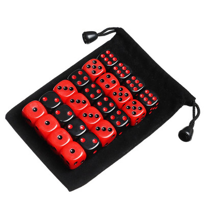 24 τεμάχια/σετ 16 χιλιοστών παιχνίδι δώρου Επιτραπέζιο παιχνίδι Διασκέδαση Ακρυλικά ζάρια