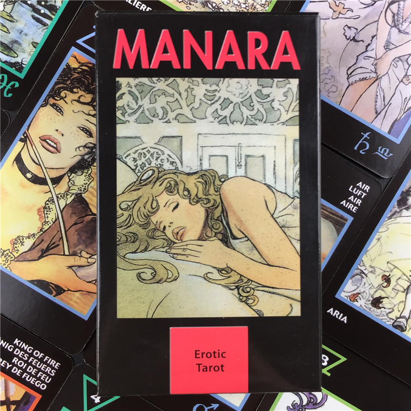 Milo Manara 2020-as kiváló minőségű új Tarot of Manara kártyák PDF Útmutató Kártyák társasjátékokhoz