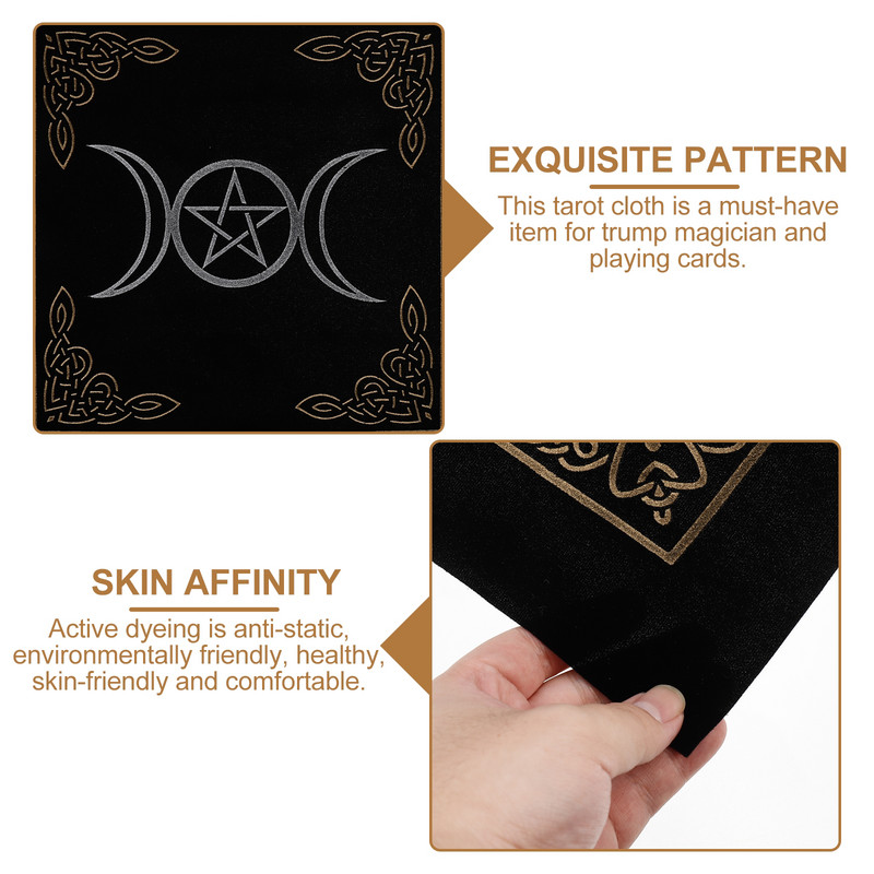 Πανί Ταρώ Μαντικό Τραπεζομάντιλο Τραπέζι Wicca Pouch Mat Cardsaltar Αστρολογία Ταπετσαρία Πεντάλφα Ειδική τσάντα αποθήκευσης Flannelette