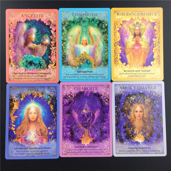 Crystal Angel Oracle Cards Ανθεκτικές Μοντέρνες κάρτες Ταρώ με όμορφη ζωγραφική