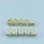 10 бр. D6 6-странни 20 мм лазерно гравиране на дървени зарове за парти Семеен печат Гравиране Печат Гравиране Детски играчки Дървени кубчета