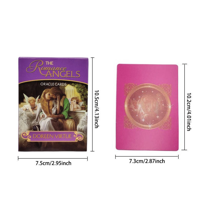 Колоде карти Таро Романтичен Ангел Оракул Карти Любов Гадаене Съдба 44 Тесте Английска версия Онлайн ръководство за парти развлечения