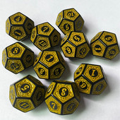 10 tk Glitter 12 küljega mitmetahuline lauamängu täringud d12 täringud matemaatika täringumängude jaoks akrüülist täringukomplekt lauapeomängude tarvis