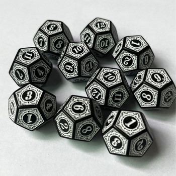 10 бр. Glitter 12 Sided Polyhedral Table Game Dice d12 Dice for Math Dice Games Kit Acrylic Dices For Board Party Game Аксесоар