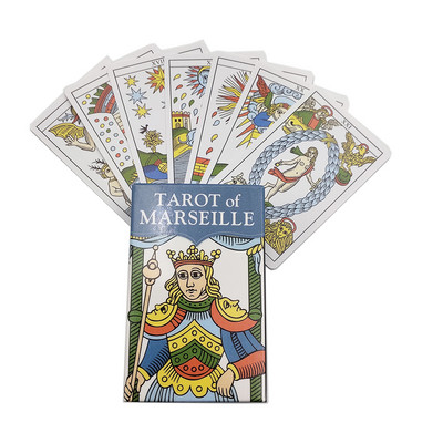 Mini Tarot Marseille Tarot Pakli Szabadidő Party Asztali Játékmenet Jóslás Jóslás Oracle Cards Szórakoztató Társasjáték