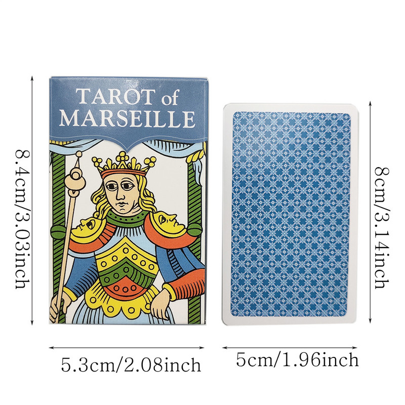 Marseille'i minitarot Tarot-tekk vaba aja peolaua mäng ennustamine ettekuulutus Oracle Cards meelelahutus lauamäng