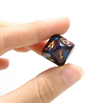 10 τμχ Επιτραπέζιο παιχνίδι πάρτι γενεθλίων Funny Dices 16mm Μαύρο Κόκκινο Polyhedral D10 Sided Dice for Retail
