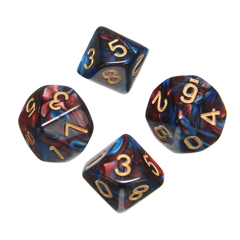 10 tk sünnipäevapidude lauamäng Naljakad täringud, 16 mm must punane mitmetahuline D10 küljega täring jaemüügiks