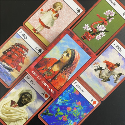 Scrying Ink Lenormand е тесте 36 карти с джобен размер колода Таро и карти Таро Оракул