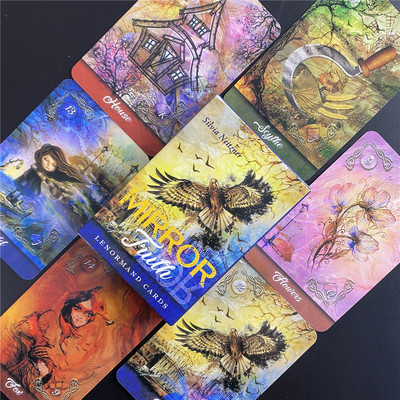 Scrying Ink Lenormand е тесте 36 карти с джобен размер колода Таро и карти Таро Оракул