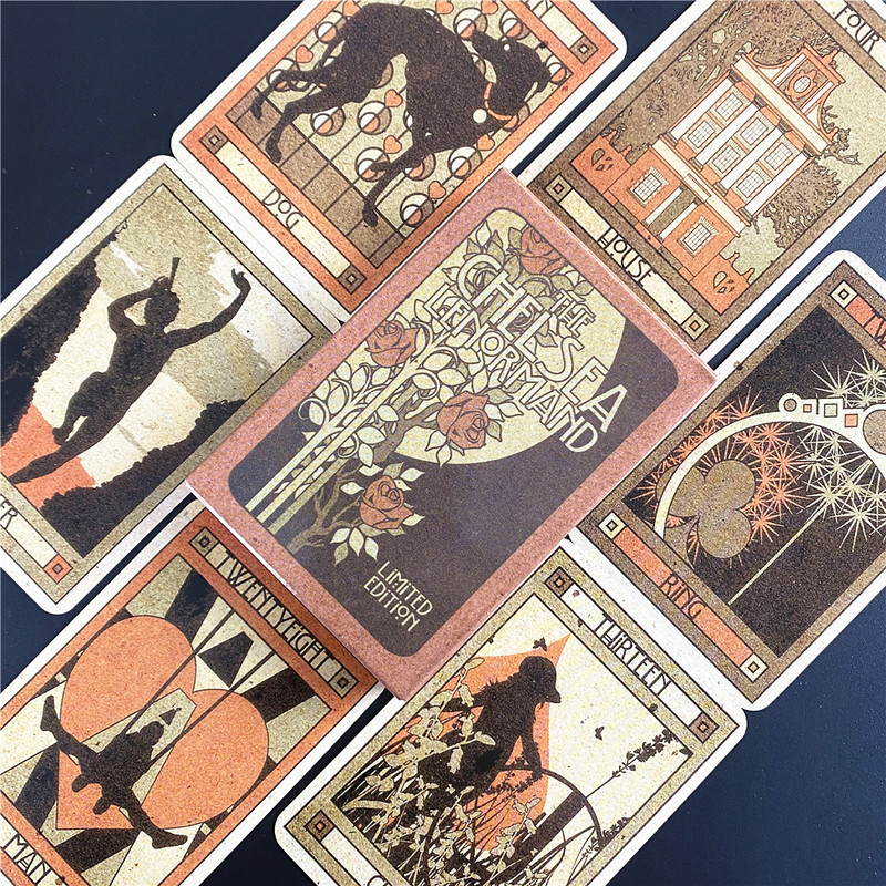 Scrying Ink Lenormand е тесте 36 карти с джобен размер колода Таро и карти Таро Оракул