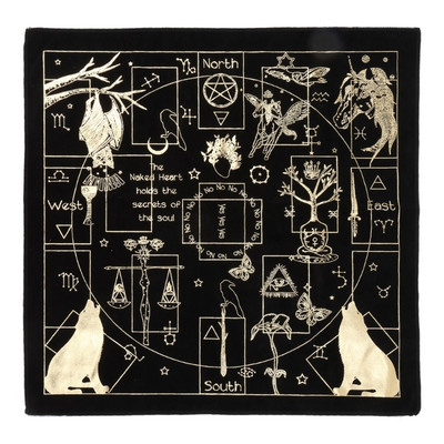 49x49cm Tarot asztali oltárterítő metafizikai társasjáték szőnyeg Inga jóslás oltár asztalterítő társasjáték kártyalap