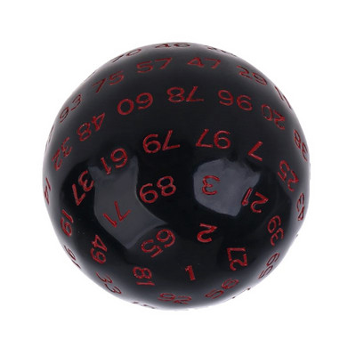 1 tk 40 mm akrüül, 100 küljega D100 ümmargused täringud, roheline/sinine/valge/kollane/punane mitmetahuline numbritäring lauamängu jaoks