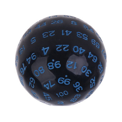 1 tk 40 mm akrüül, 100 küljega D100 ümmargused täringud, roheline/sinine/valge/kollane/punane mitmetahuline numbritäring lauamängu jaoks