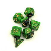 Nagyker 7 db / szett új kockajáték poliéder D4-D20 sokoldalú akril kocka színes 2019 új