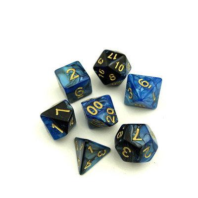 Nagyker 7 db / szett új kockajáték poliéder D4-D20 sokoldalú akril kocka színes 2019 új