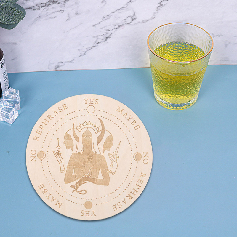 Puidust pendellaud Kuutähe ennustamisega Energia nikerplaadiga Tervendav Meditatsioonilaud Ornamendid Metafüüsiline Altar