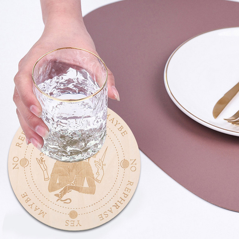 Puidust pendellaud Kuutähe ennustamisega Energia nikerplaadiga Tervendav Meditatsioonilaud Ornamendid Metafüüsiline Altar