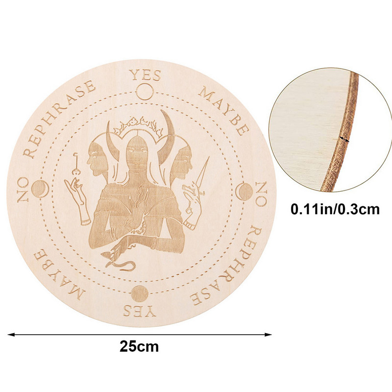 Puidust pendellaud Kuutähe ennustamisega Energia nikerplaadiga Tervendav Meditatsioonilaud Ornamendid Metafüüsiline Altar