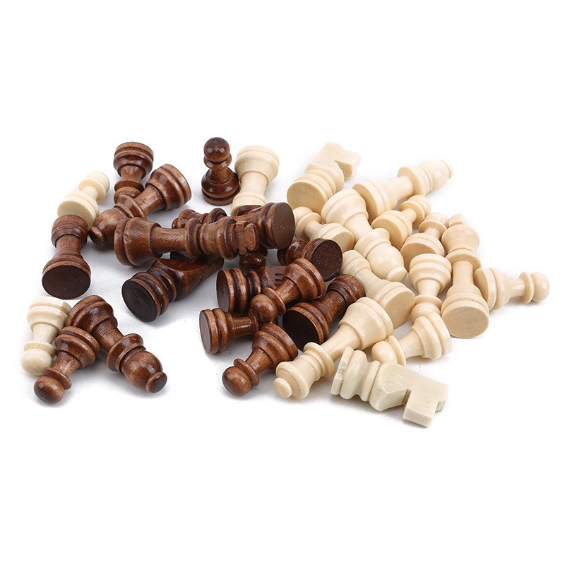 32 vnt mediniai šachmatų figūrėlės, sukomplektuoti šachmatų tarptautiniai žodinių šachmatų rinkiniai šachmatų figūrėlių pramogų priedai