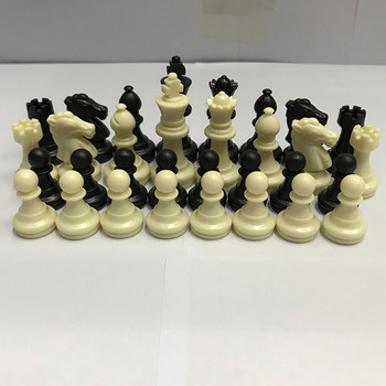 32 Μεσαιωνικά Πλαστικά Σετ Σκακιού Ύψος Βασιλιά 49 χιλιοστών Παιχνίδι Σκακιού Τυποποιημένα Πιόνια Σκακιού για Διεθνή Διαγωνισμό Dropship