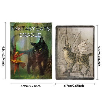 Fantasy Cats Oracle Cards Friends Party Επιτραπέζιο παιχνίδι Divination Fate Παιχνίδι 23 Ταρώ Κάρτα Οικογενειακή Διασκέδαση Επιτραπέζιο παιχνίδι