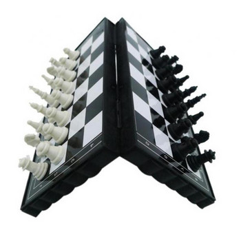 32 τμχ Μίνι σετ σκακιού Πτυσσόμενη πλαστική σκακιέρα Ελαφρύ επιτραπέζιο παιχνίδι Σπίτι Φορητό παιδικό παιχνίδι εξωτερικού χώρου