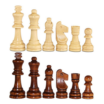 32 τμχ Ξύλινα κομμάτια σκακιού Πλήρης Chessmen International Word Chess Set Chess Piece Ψυχαγωγικά Αξεσουάρ Σετ επιτραπέζιου παιχνιδιού