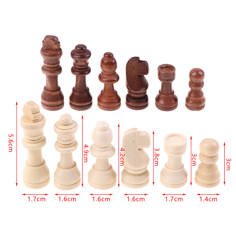 32 vnt medinių šachmatų figūrėlių komplektas Chessmen International Word šachmatų rinkinys Šachmatų figūrėlių pramogų priedai stalo žaidimų rinkinys