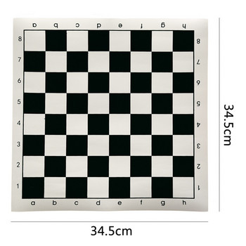 Нова 34.5x34.5cm/42x42cm памук+PU кожена турнирна висококачествена образователна шахматна дъска за детски образователни игри