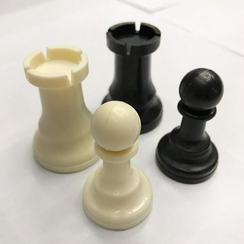 Дървен комплект за шах 7,7 см Крал 32 шахматни фигури Фигури Пешки Възрастни Деца Турнир Игра Играчка Шах за свободното време Играчка Множество видове