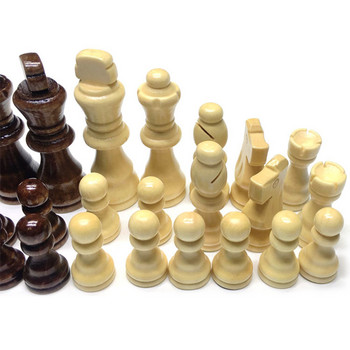 32бр. Международни шахматни фигури Дървена шахматна игра Резервни развлекателни игри