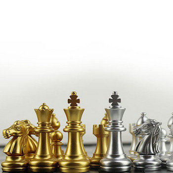 Комплект табла за шах Метална шахматна дъска злато сребро сгъваем магнитен джобен шах Echecs Voyage висококачествен детски шах преносим