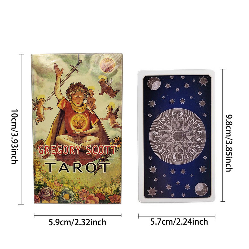 Gregory Scott Παιχνίδι με κάρτες Ταρώ Family Party Divination Fate Παιχνίδι 78 Φύλλων Tarot Deck Party Παιδικό ψυχαγωγικό επιτραπέζιο παιχνίδι