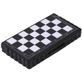 1 комплект мини международен шах, сгъваема магнитна пластмасова шахматна дъска, преносима детска играчка, преносима