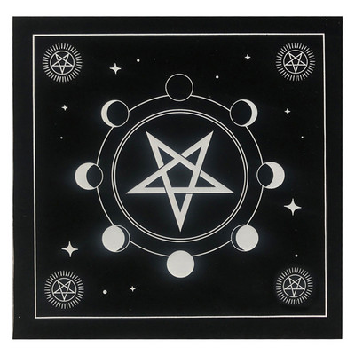 Tarot-kaardi laudlina Pentagrammi ennustamise altaririie velvetist/lausriidest pasjansile Tarrokaardi kaitseriie