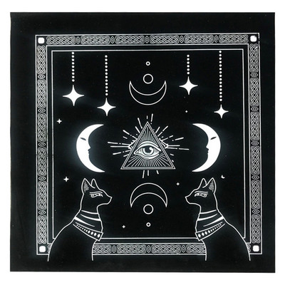 Tarot-kaardi laudlina Pentagrammi ennustamise altaririie velvetist/lausriidest pasjansile Tarrokaardi kaitseriie
