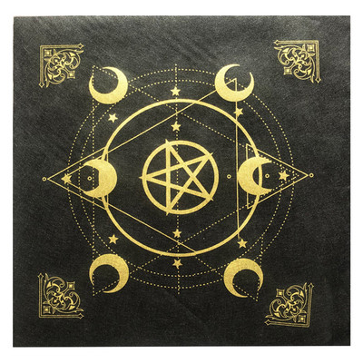 Tarot-kaardi laudlina Pentagrammi ennustamise altaririie velvetist/lausriidest pasjansile Tarrokaardi kaitseriie