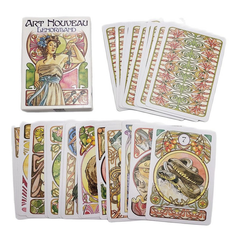 Art Nouveau Lenormand Oracle Deck Family Party Mysterious Divination Fate Παιχνίδι Κάρτες Ταρώ Επιτραπέζιο παιχνίδι Ψυχαγωγία Παίζοντας