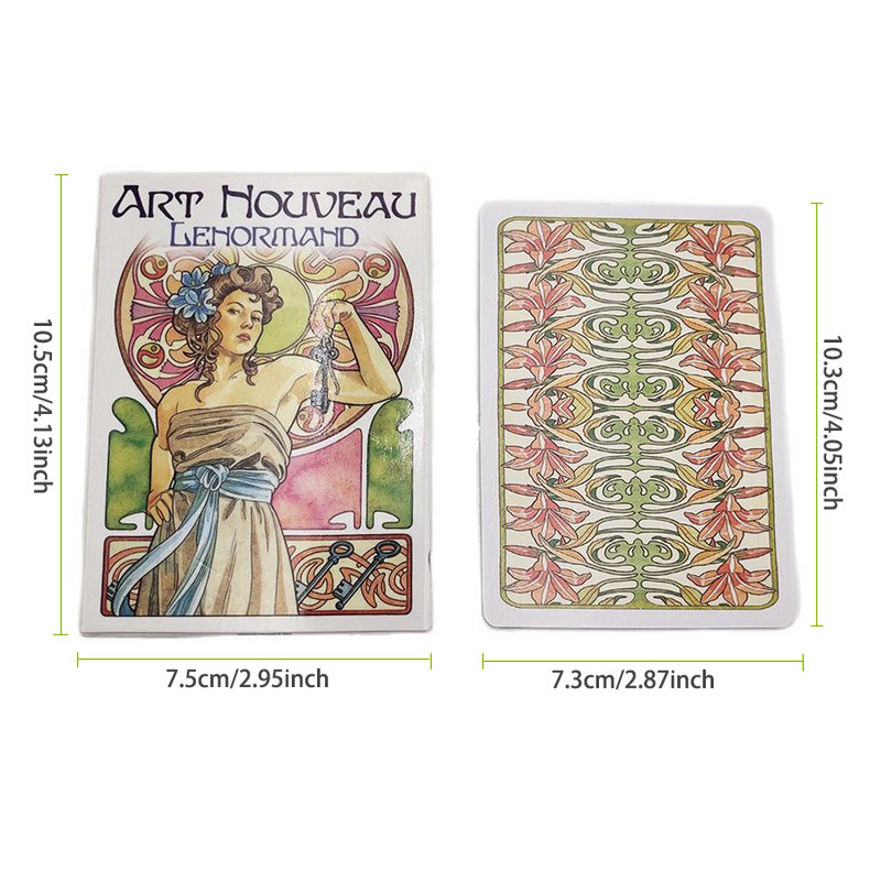 Art Nouveau Lenormand Oracle Deck Family Party Mysterious Divination Fate Παιχνίδι Κάρτες Ταρώ Επιτραπέζιο παιχνίδι Ψυχαγωγία Παίζοντας